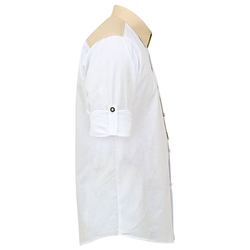 Authentic Oktoberfest Bavarian White Shirt Side angle