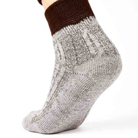 Authentic Mens Oktoberfest socks Two Piece Grey with Brown Stripes