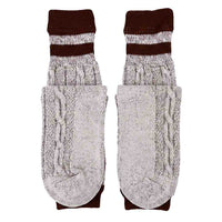 Authentic Mens Oktoberfest socks Two Piece Grey with Brown Stripes