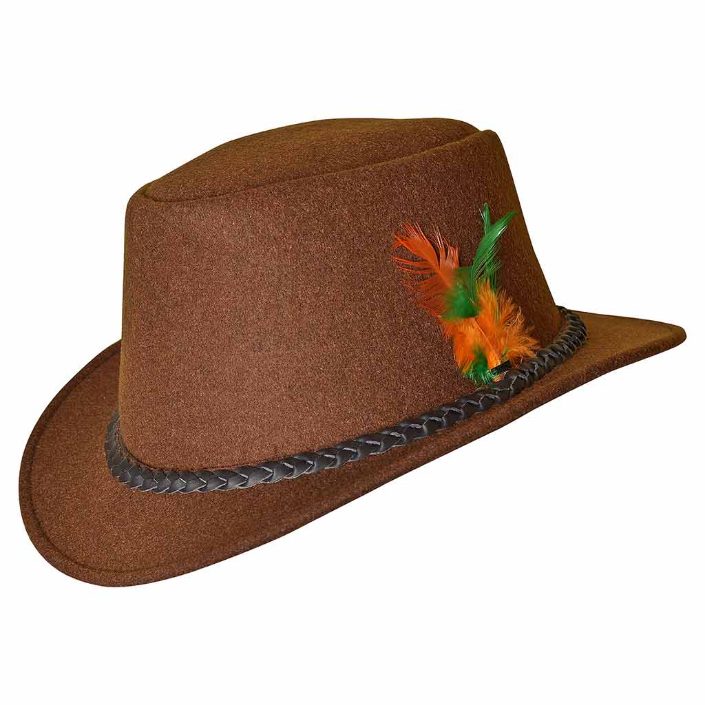 Traditional Mens Oktoberfest Hat | Bavarian Hat Brown