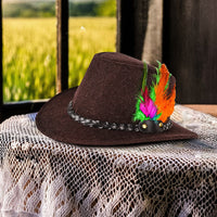 Traditional Mens Oktoberfest Hat | Dark Brown German Hat