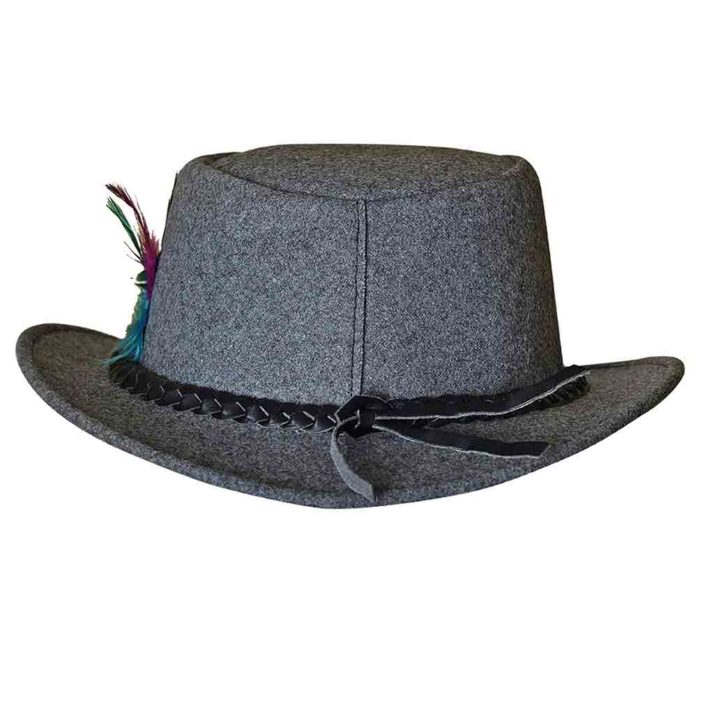 Traditional Mens Oktoberfest Hat Grey Bavarian Hat