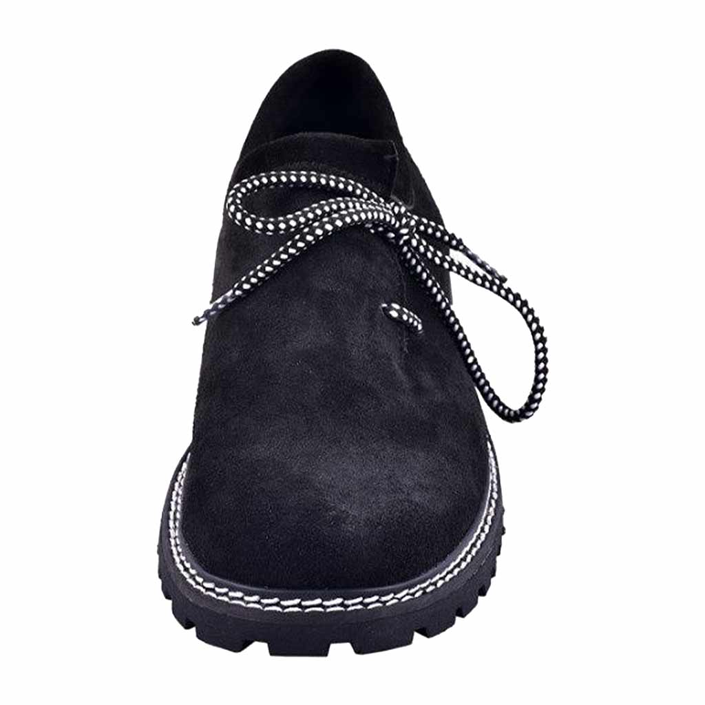 Men's Suede Bavarian Leather Shoes Black