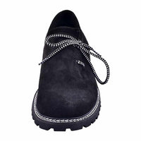 Mens German Shoes Leather | Black lederhosen footwear
