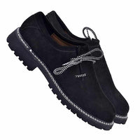 Mens German Shoes Leather | Black lederhosen footwear