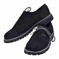 Mens German Shoes Leather | Black lederhosen footwear