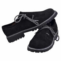 Mens German Shoes Leather | Black lederhosen footwear