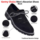 Mens German Shoes Leather | Black lederhosen footwear