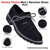 Mens German Shoes Leather | Black lederhosen footwear