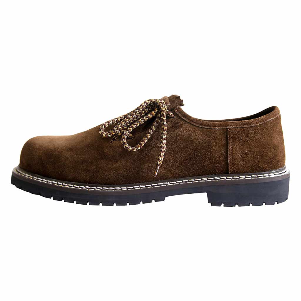 Suede Men's Leather Oktoberfest Shoes Dark Brown