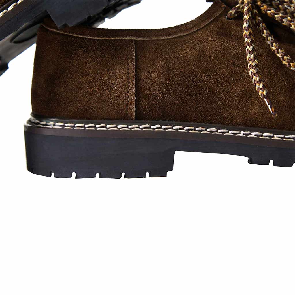 Suede Men's Leather Oktoberfest Shoes Dark Brown