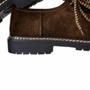 Suede Men's Leather Oktoberfest Shoes Dark Brown