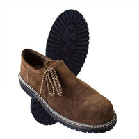 Suede Men's Leather Oktoberfest Shoes Dark Brown