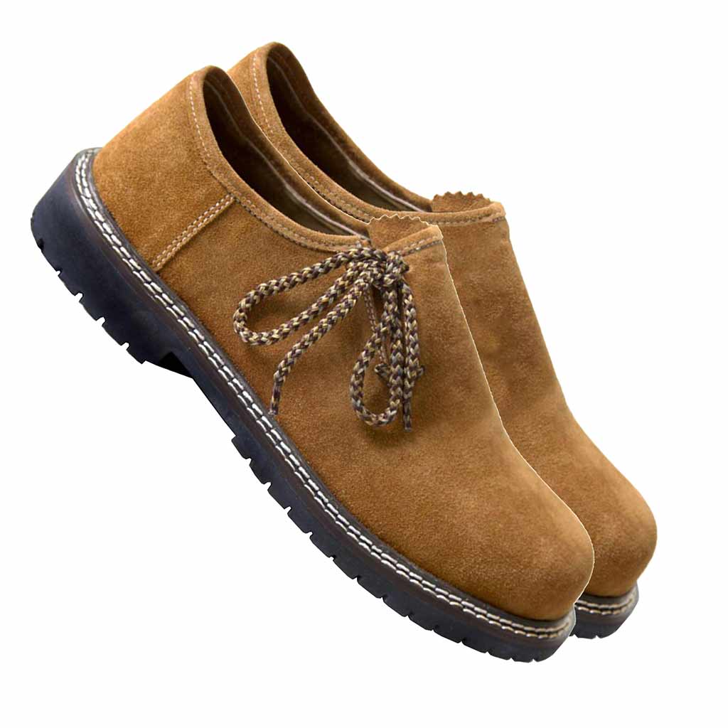 Suede Mens Leather Oktoberfest Shoes Golden Brown