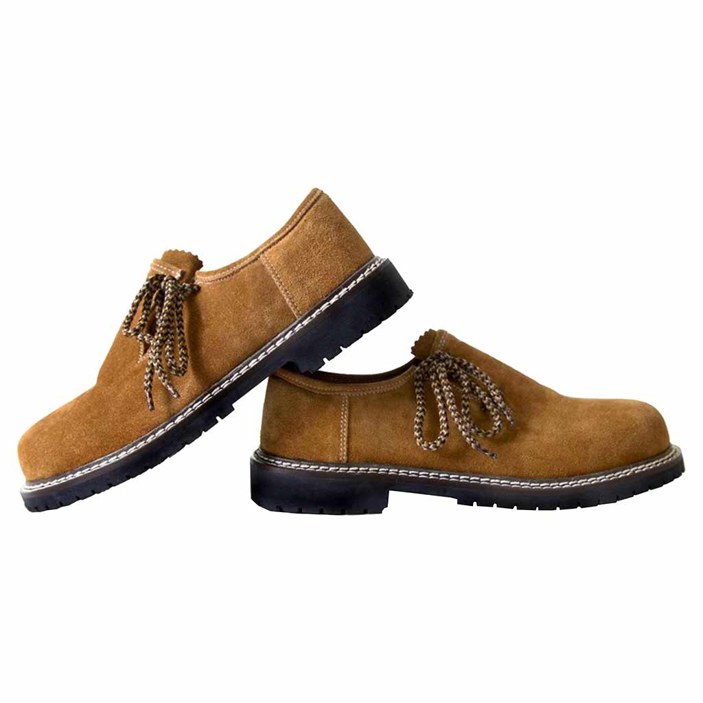 Suede Mens Leather Oktoberfest Shoes Golden Brown