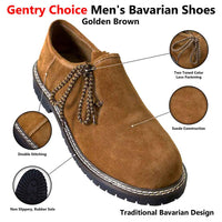 Suede Mens Leather Oktoberfest Shoes Golden Brown