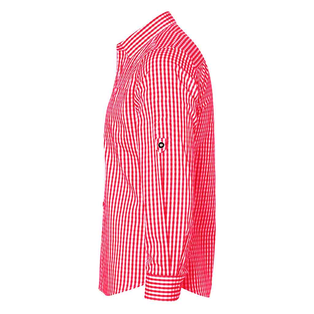 Men's Bavarian Shirt Checked Red Bavarian Outfits