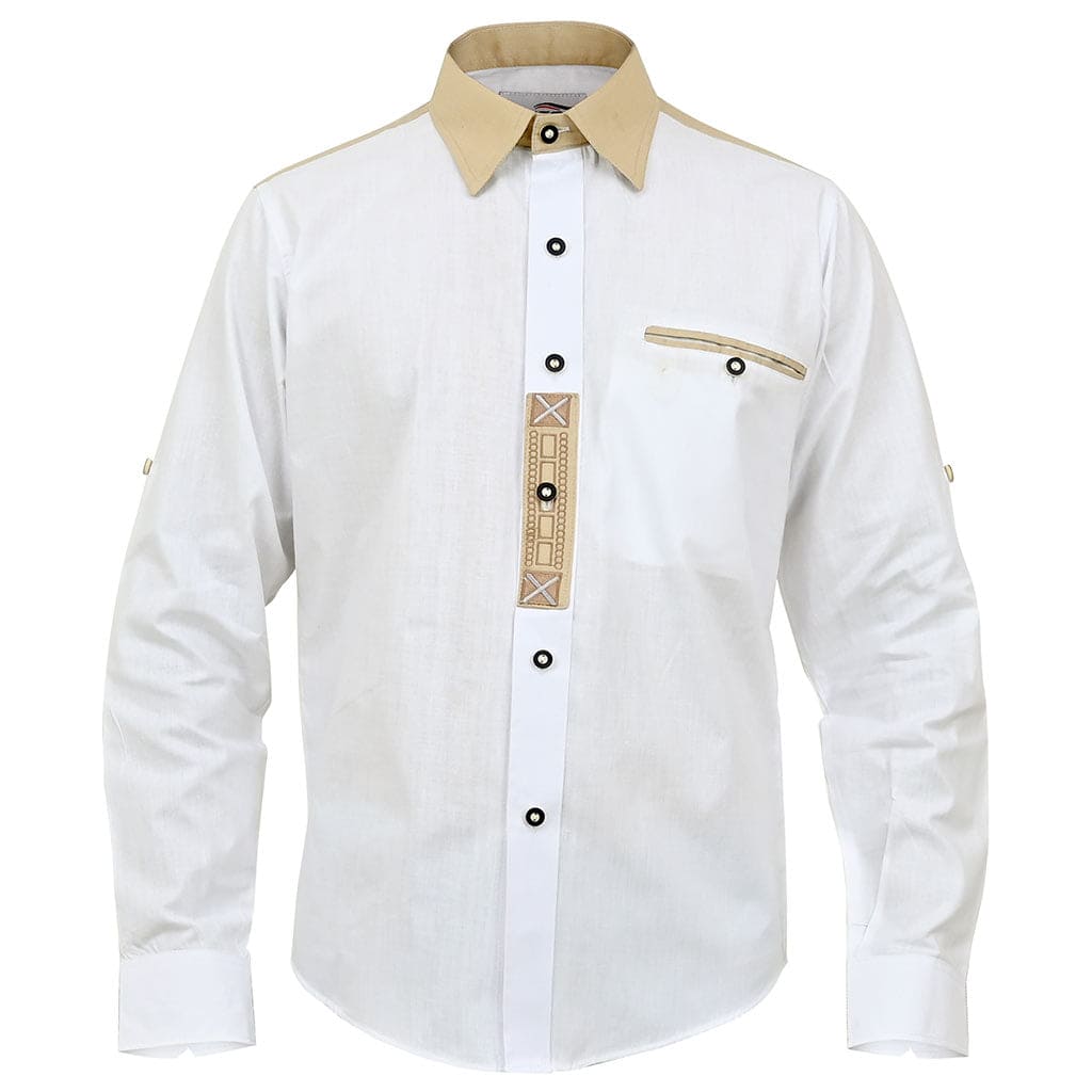 Oktoberfest Shirt White with Traditional Embroidery