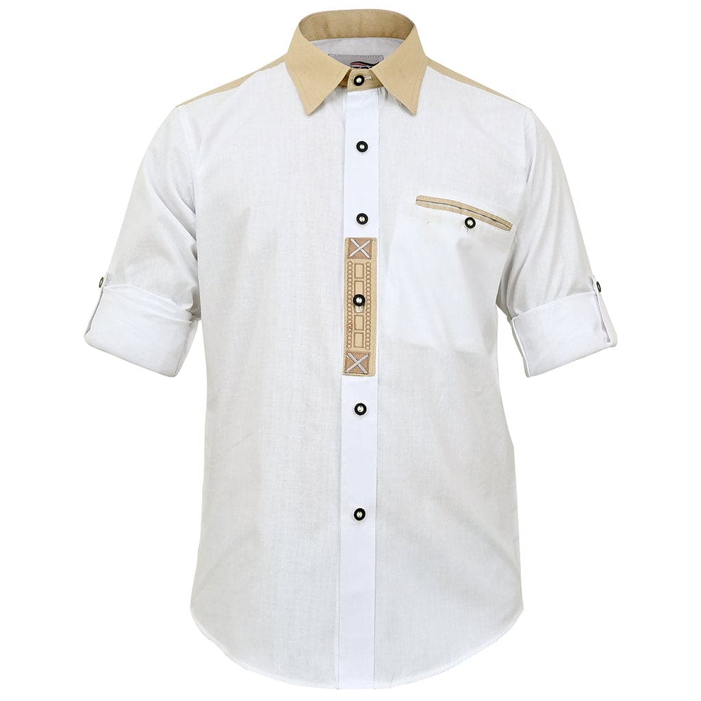 Oktoberfest Shirt White with Traditional Embroidery