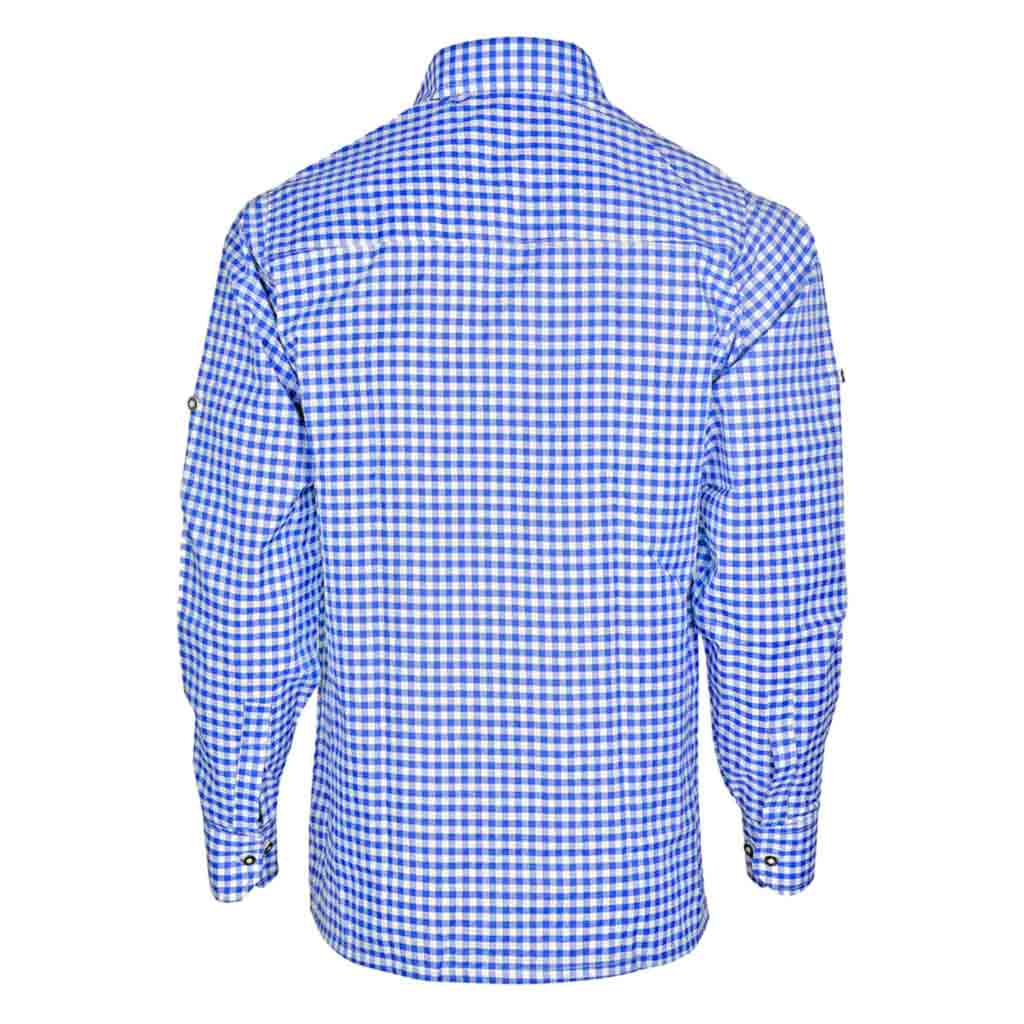 Bavarian Shirt Checked Blue Oktoberfest outfit male