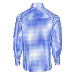 Men's Bavarian Shirt Checked Blue