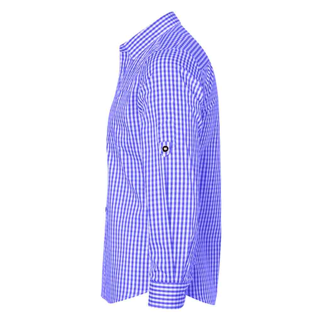 Bavarian Shirt Checked Blue Oktoberfest outfit male