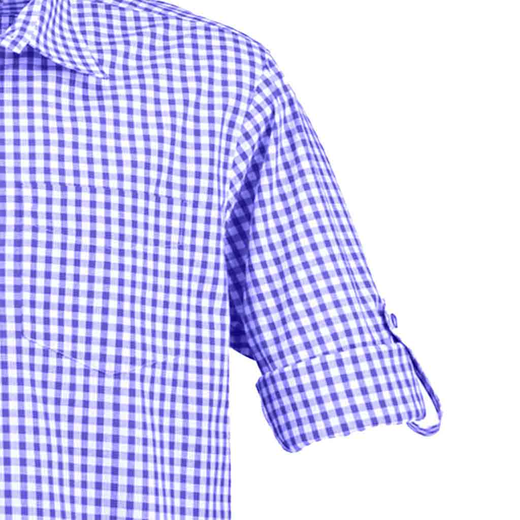 Bavarian Shirt Checked Blue Oktoberfest outfit male