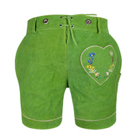 Rear product view of Womens Oktoberfest Outfit Lederhosen Suede Leather Oktoberfest Dress Green