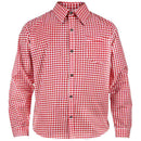 Checked Red Berry Oktoberfest Shirt Authentic German Shirt Front