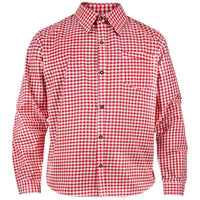 Checked Red Berry Oktoberfest Shirt Authentic German Shirt Front