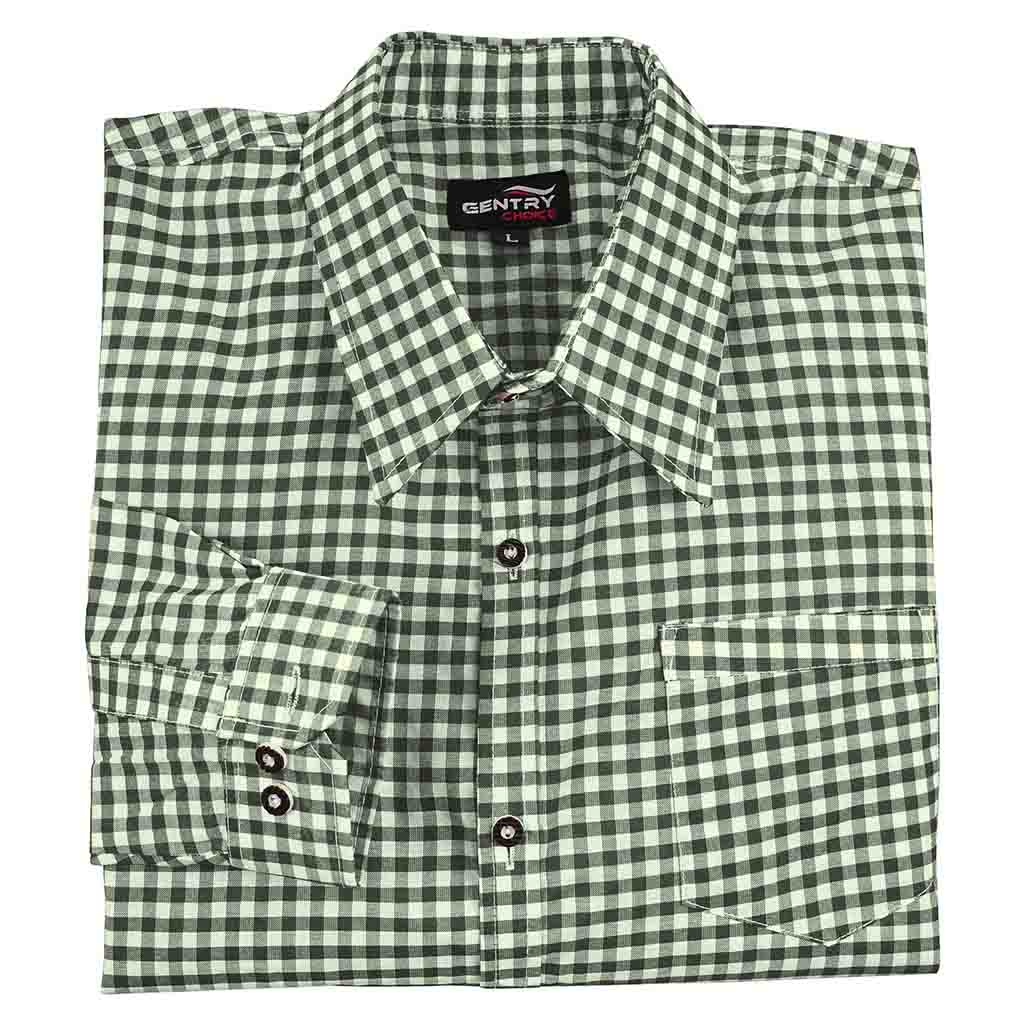 Oktoberfest Green Checked Bavarian Shirt 