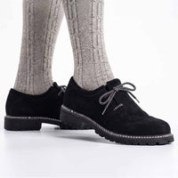 Men's German Shoes Suede Leather Black lederhosen footwear