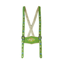 Adjustable embroidered suspenders for Womens Oktoberfest Outfit Lederhosen Suede Leather Oktoberfest Dress Green