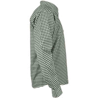 Oktoberfest Green Checked Bavarian Shirt arm side view