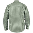 Oktoberfest Green Checked Bavarian Shirt back view