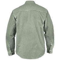 Oktoberfest Green Checked Bavarian Shirt back view