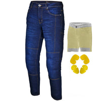 RIDERACT® Mens Motorcycle Jeans  | Dark Blue Reinforced Riding Jeans