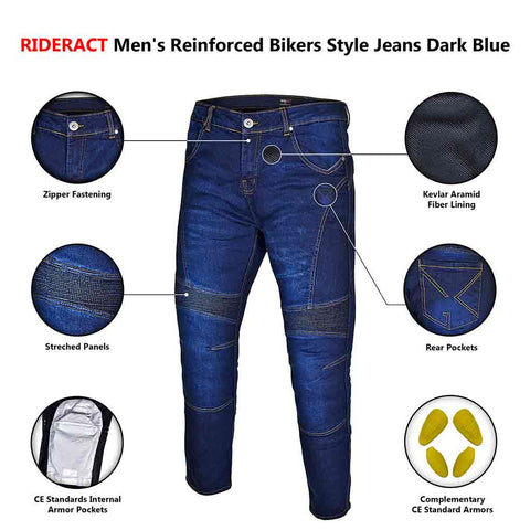 Motorcycle jeans infographics