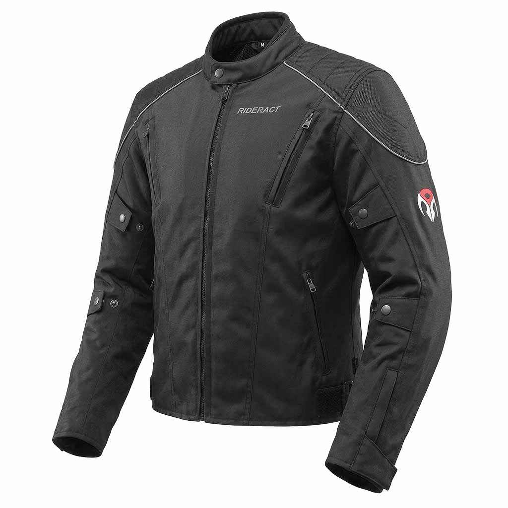 RIDERACT® Cordura Waterproof Motorcycle Jacket | Classic Riding Jacket