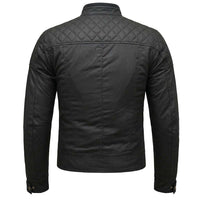 RIDERACT® Stellar Waxed Cotton Motorcycle Jacket | Biker Jacket