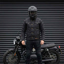 RIDERACT® Stellar Waxed Cotton Motorcycle Jacket | Biker Jacket