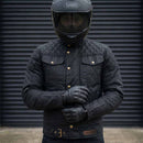 RIDERACT® Stellar Waxed Cotton Motorcycle Jacket | Biker Jacket