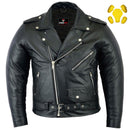 RIDERACT® Leather Motorcycle Jacket Brando Native | Biker jacket with CE Armour