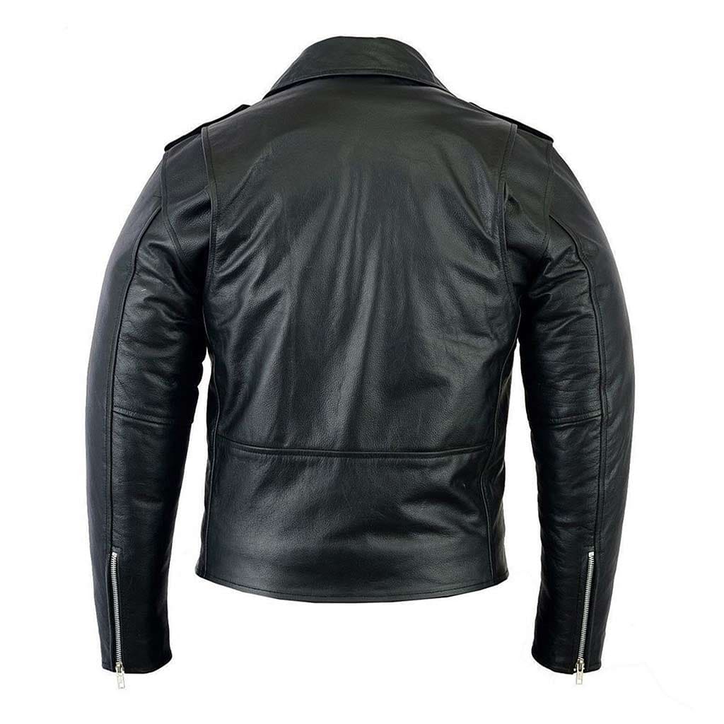 RIDERACT® Leather Motorcycle Jacket Brando Native | Biker jacket with CE Armour