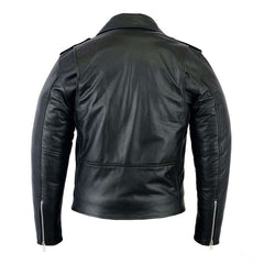 RIDERACT® Leather Motorcycle Jacket Brando Native with CE Armors