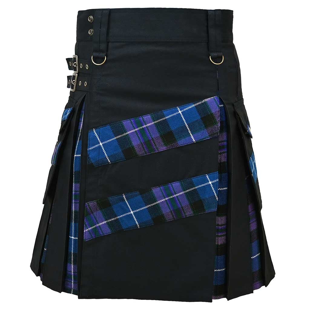 Pride of Scotland Hybrid Kilt – Tartan with Cross Stripes