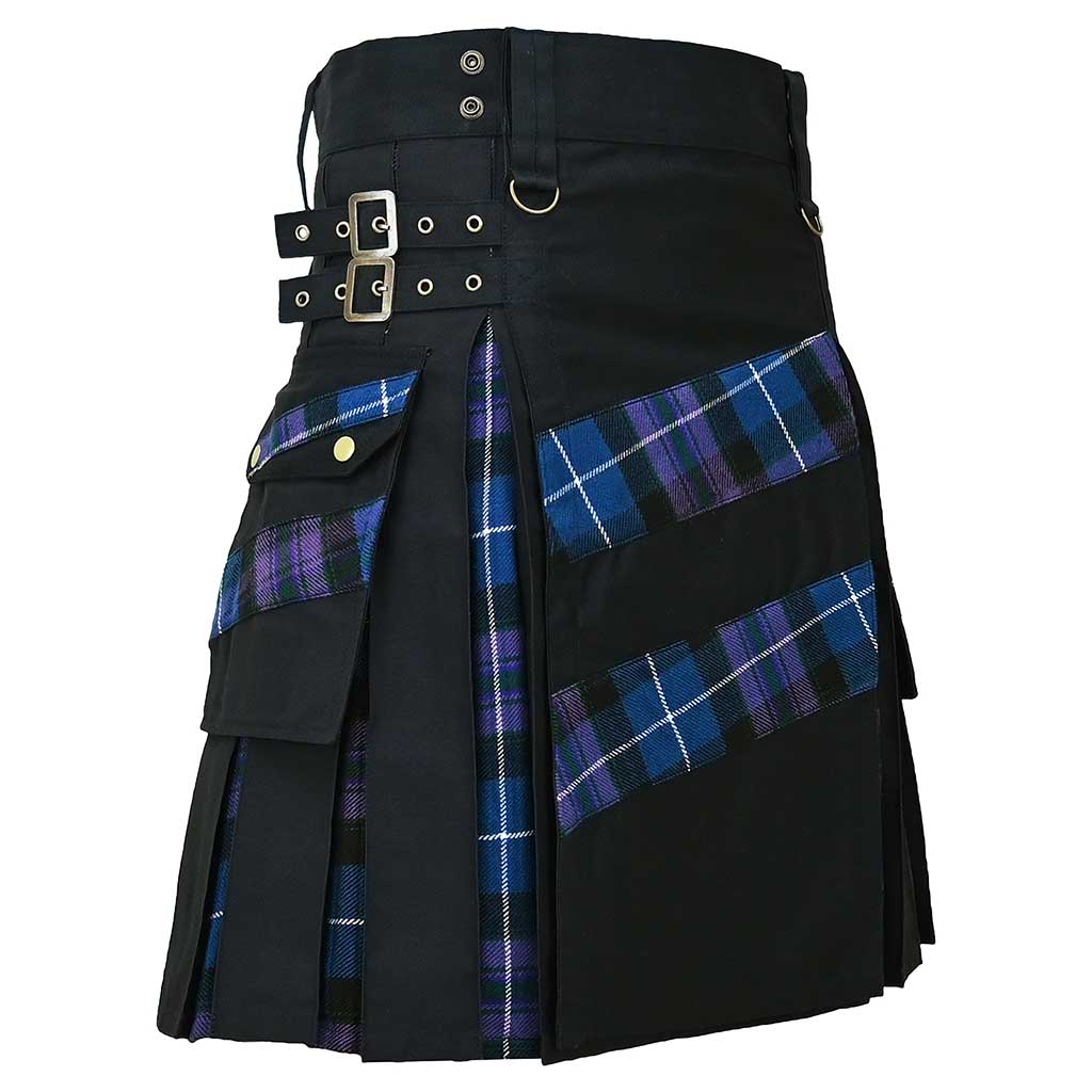 Pride of Scotland Hybrid Kilt – Tartan with Cross Stripes