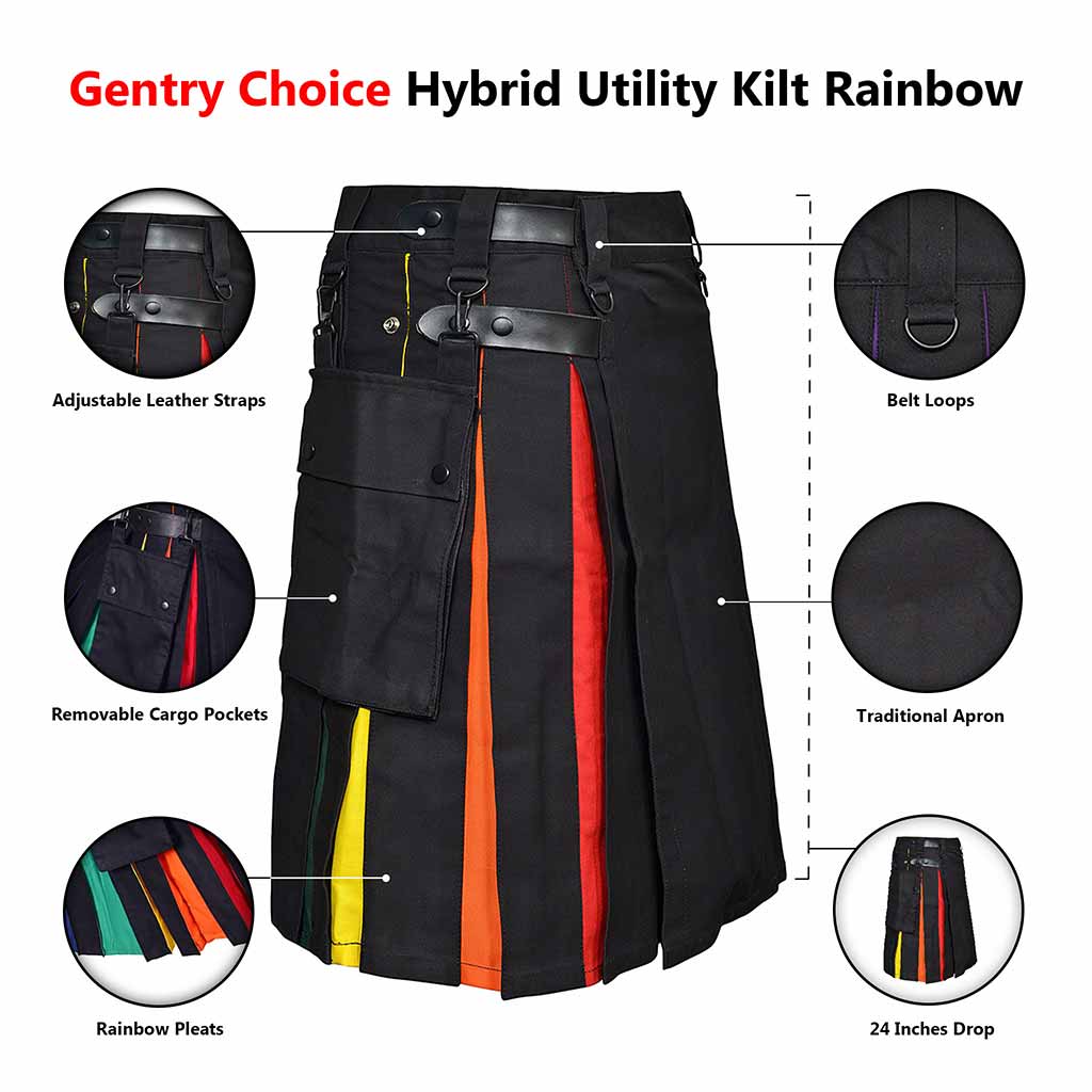 Gentry Choice hybrid utility kilt rainbow infographics