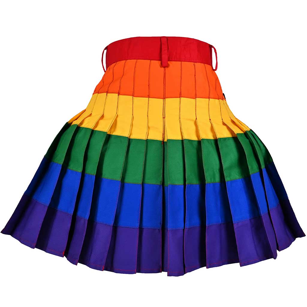 Men’s Hybrid Rainbow Kilt – Utility Style with Removable Pockets