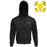 RIDERACT® Motorcycle Hoodie Black Reinforced with Aramid Fiber